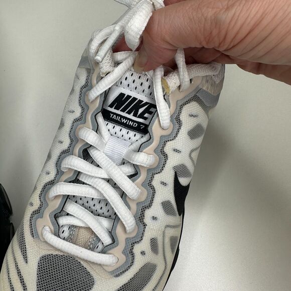 Nike Cream White Black Gray Tailwind 7 Max Air Womens Running Sneakers Size 9 - Picture 7 of 13